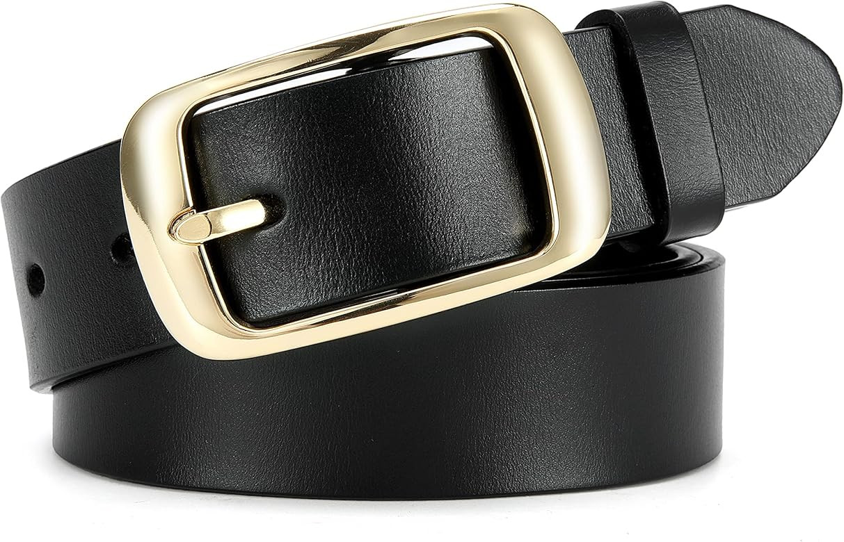 Leather Belt for Women - CR 1.3" Width Casual Womens Belts for Jeans Pants - Ladies Waist Belts w... | Amazon (US)