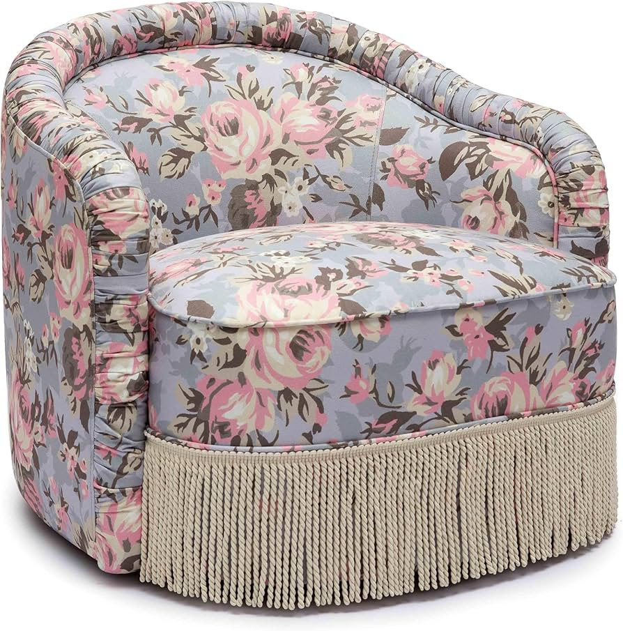 Tov Furniture Pamela Spring Floral Print Tasseled Lounge Chair | Amazon (US)