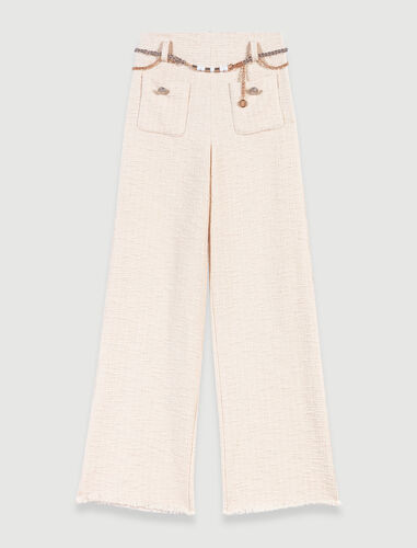 Wide-leg tweed trousers | Maje EU