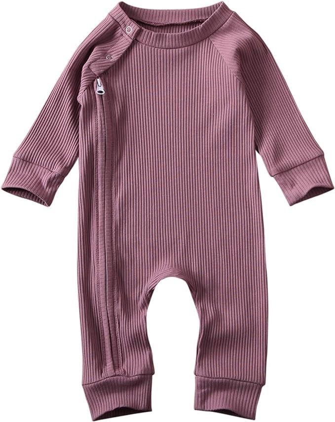 Infant Unisex Baby Fox Print Romper Animal Floral Sleeveless/Long Sleeve Jumpsuit Bodysuit Playsu... | Amazon (US)