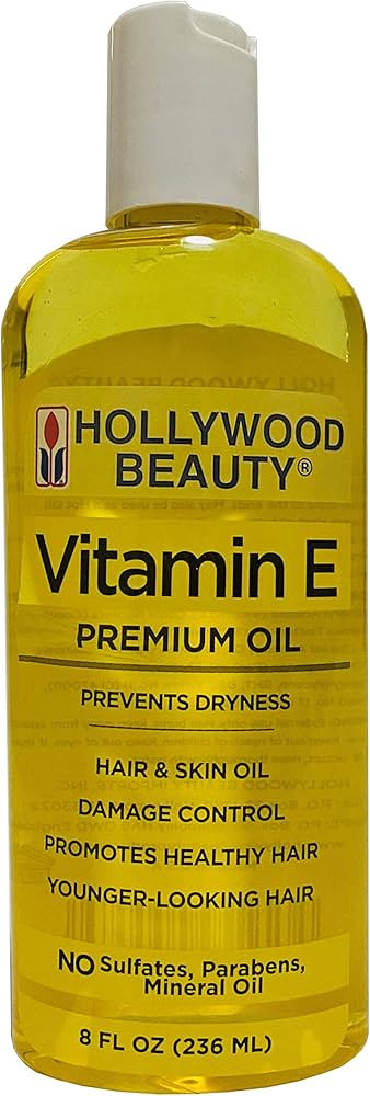 Hollywood Beauty Vitamin E Hair & Skin Oil, 8 oz - Prevents Dryness, Stimulates Healthy Hair Grow... | Amazon (US)