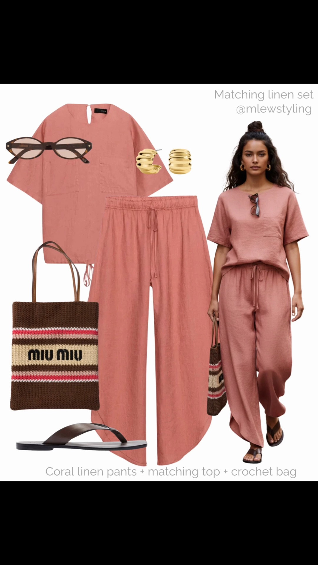 What to wear on vacation ✨

Tags: Zara summer outfit, vented linen pants, linen shirt, miu miu crochet bag, leather sandals, dior sunglasses, gold hoop earrings, capsule wardrobe, travel look, vacation outfit

#LTKsummer #LTKbag #LTKtravel