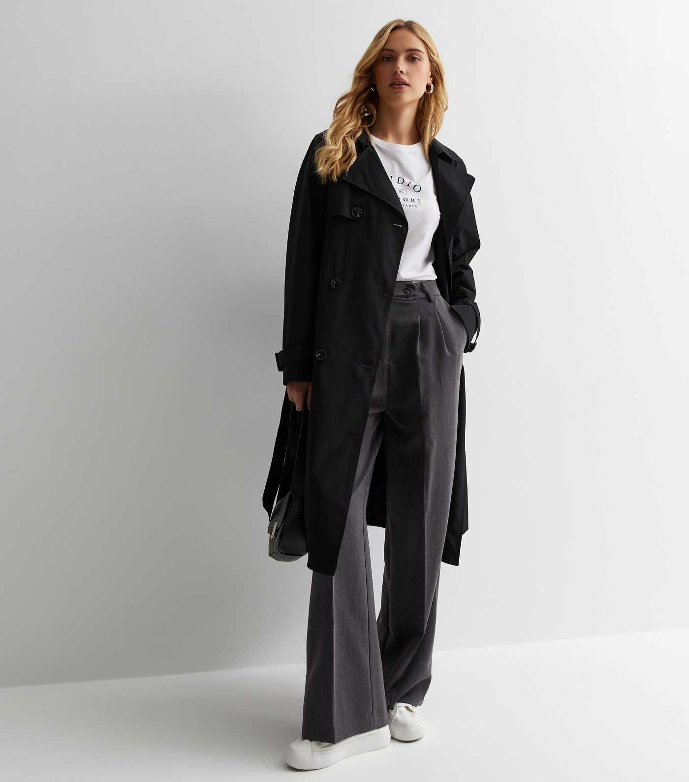 Black Formal Belted Trench Coat | New Look | New Look (UK)