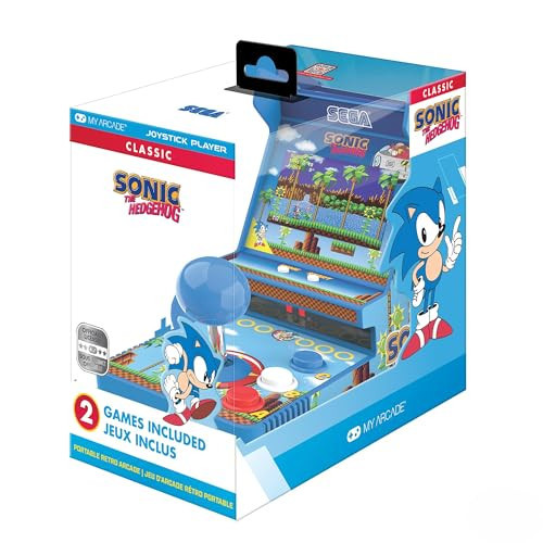 My Arcade Sonic Joystick Player: Sonic The Hedgehog Retro Game Console, 2 Games in 1, Sega Classic Arcades, 3.5" Full Color Display | Amazon (US)
