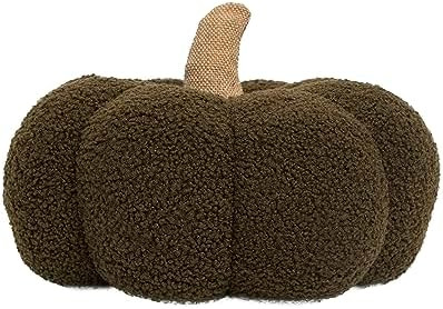 Pearhead Sherpa Pillow, Thanksgiving and Halloween, Modern Fall Home, Soft Fabric and Burlap Stem... | Amazon (US)