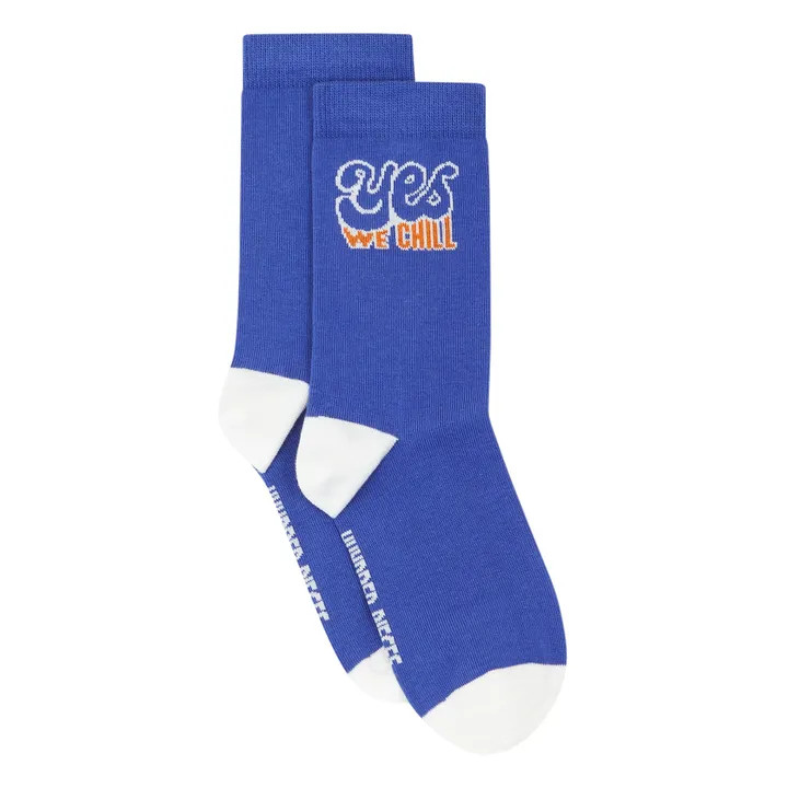 SOCKEN YES WE CHILL BLUE | Weiß | Smallable