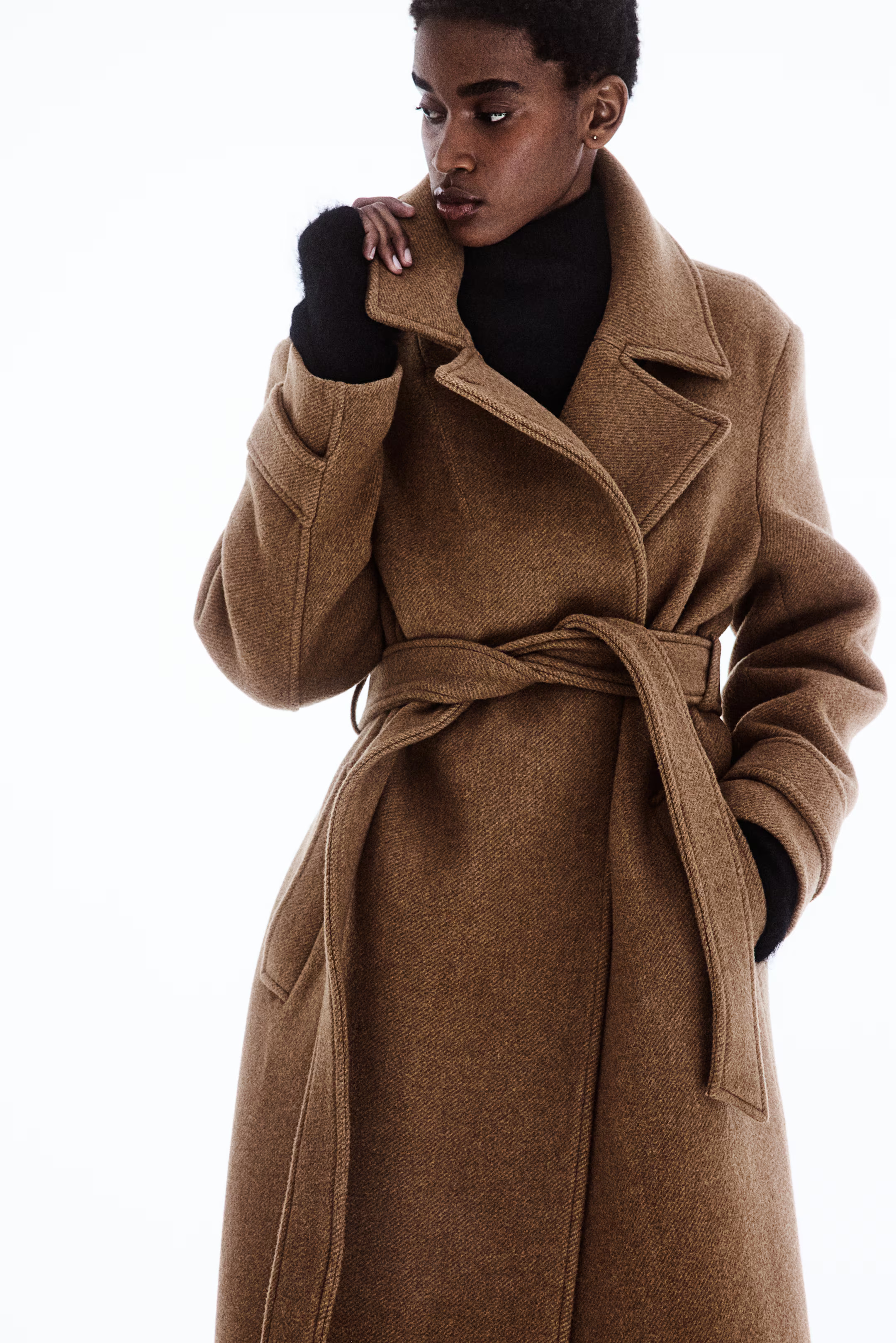 Wool-blend tie-belt coat | H&M (UK, MY, IN, SG, PH, TW, HK)