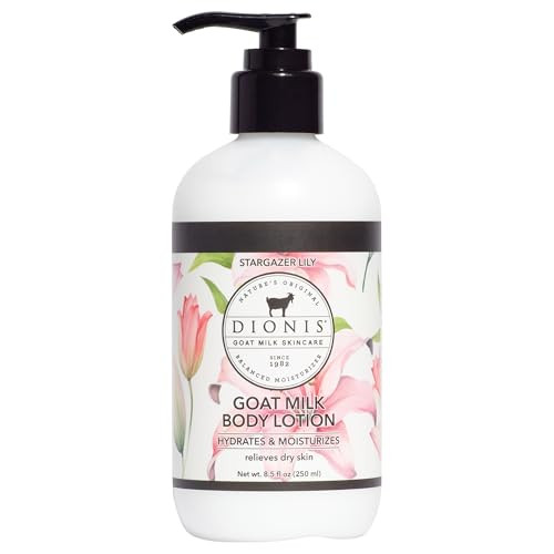 Dionis Goat Milk Lotion for Dry Skin, Stargazer Lily, 8.5 oz Pump | Amazon (US)