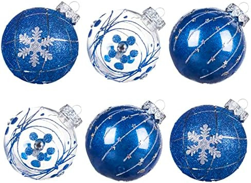ISULIFE Christmas Ball Ornaments 80mm/3.15" Shatterproof Clear Large Plastic Christmas Tree Decor... | Amazon (US)