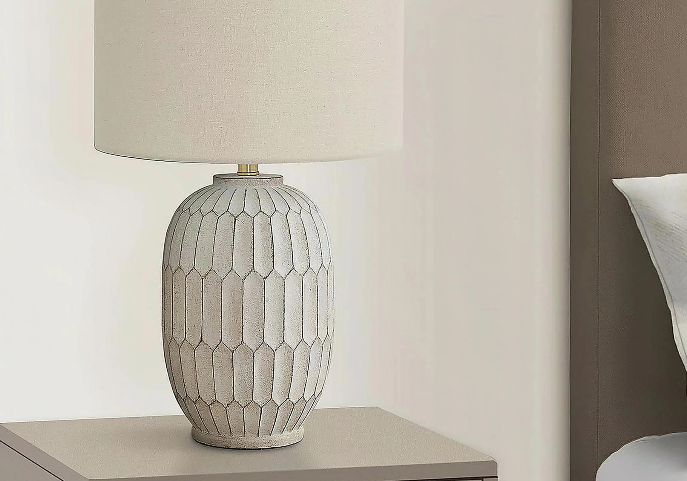 Lighting, 24"h, Table Lamp, Cream Resin, Ivory / Cream Shade, Transitional | Wayfair North America