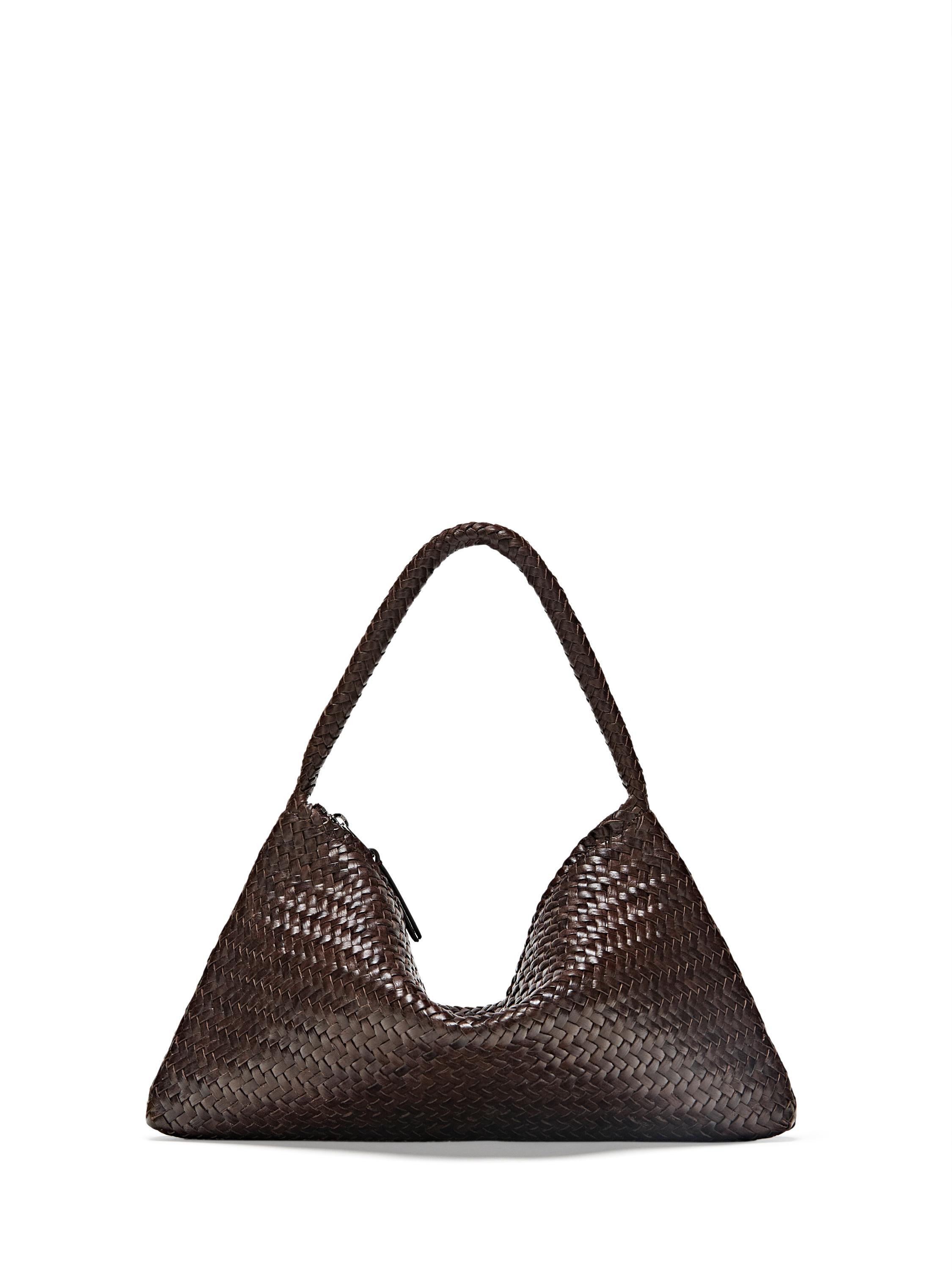 Kleine Schultertasche aus geflochtenem Leder | Massimo Dutti DE