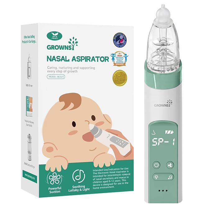 GROWNSY Nasal Aspirator for Baby, Electric Nose Aspirator for Toddler, Baby Nose Sucker, Automati... | Amazon (US)