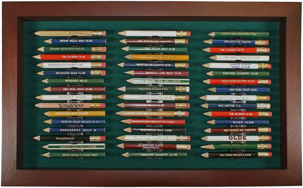 Eureka Golf Pencil Display Case | Holds 48 Round or Hexagonal Golf Pencils | Cherry Finish | Made... | Amazon (US)