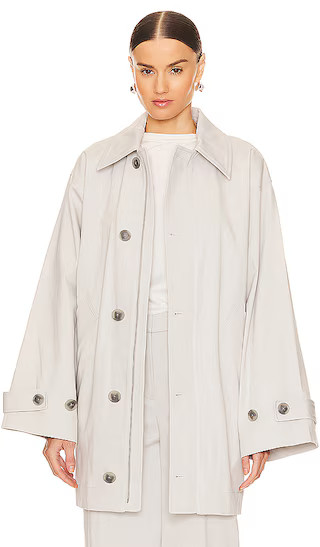 Oversized Car Coat in Stone Grey | Revolve Clothing (Global)