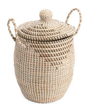 Small Lidded Seagrass Hamper With Handles | Home | T.J.Maxx | TJ Maxx