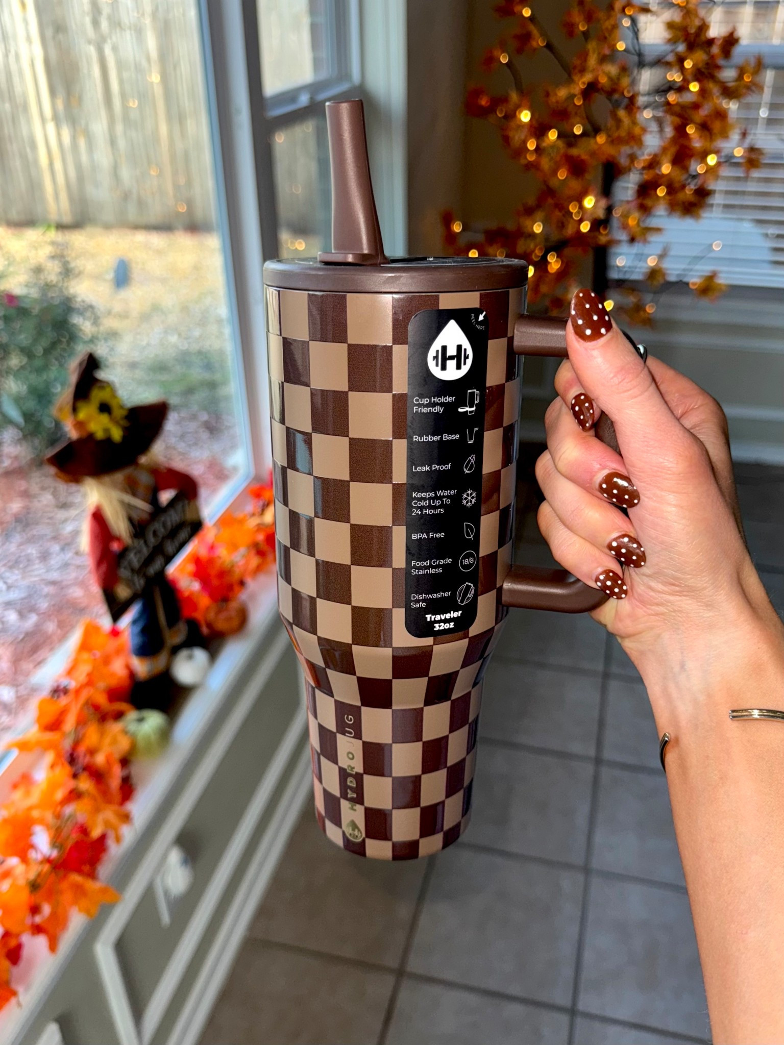 Hydrojug. Autumn checkers water bottle. 32 oz travel tumbler. Water bottles with straws.

#LTKfitnessgoals #LTKGiftGuide #LTKActive