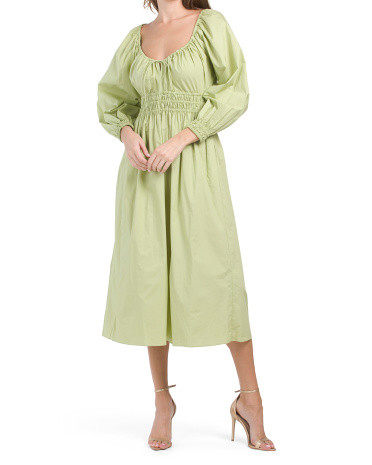 Poplin Smocked Waist Dress | TJ Maxx