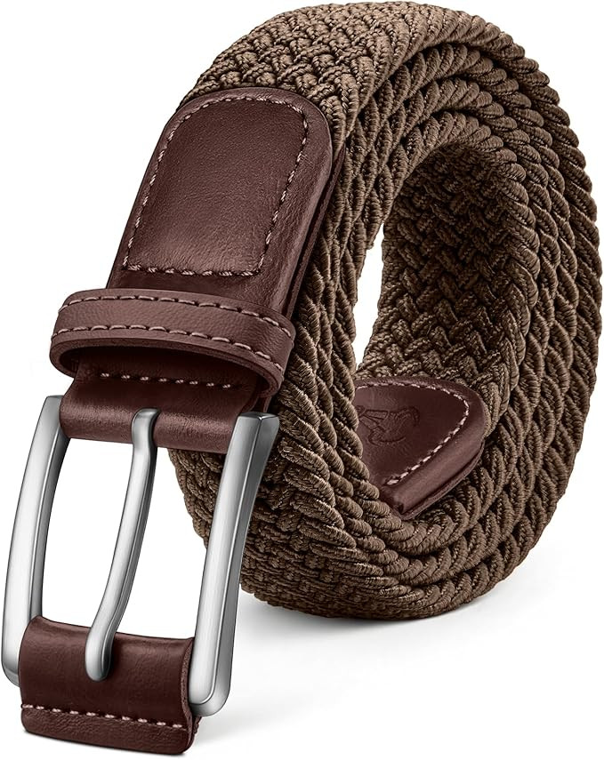 BULLIANT Stretch Belt Men,Mens Gift Woven Braided Web Belt 1 3/8 for Golf Casual Pants Shirts Jea... | Amazon (US)