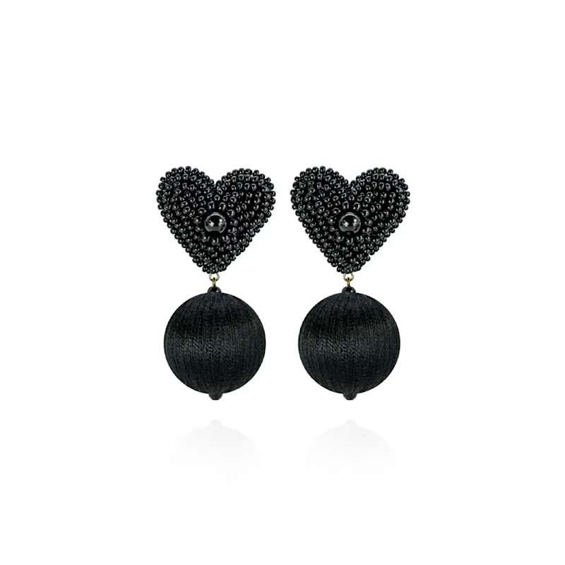 Luisa Earrings In Satin Ink | Wolf and Badger (Global excl. US)