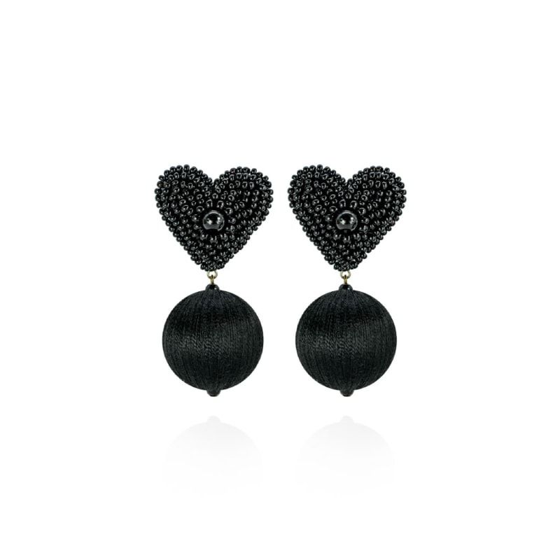 Luisa Earrings In Satin Ink | Wolf and Badger (Global excl. US)