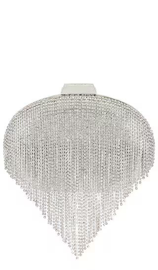 Bria Crystal Fringed Bag in Silver | Revolve Clothing (Global)