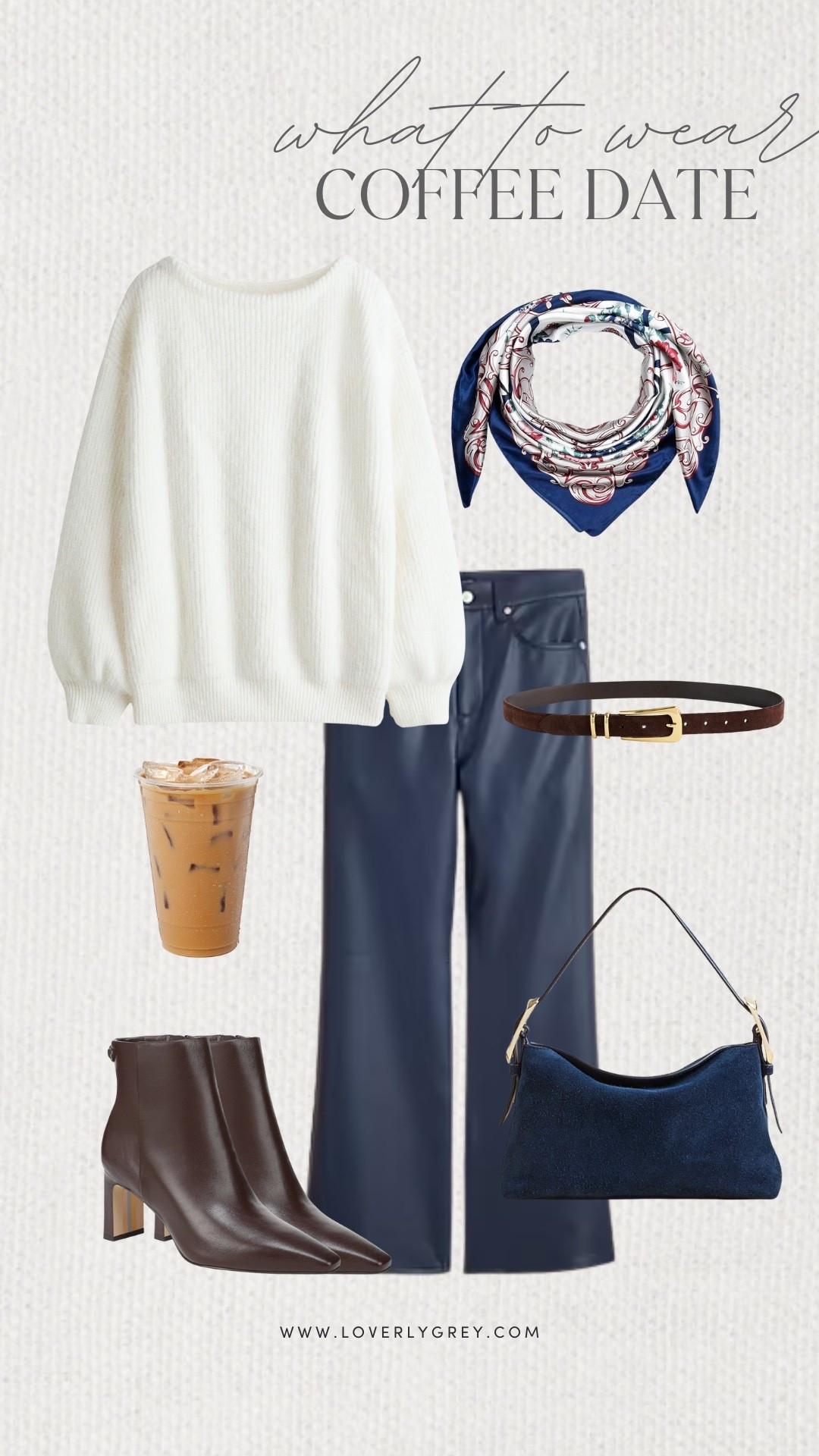 Loverly Grey, what to wear on a coffee date. I am loving these blue leather pants paired with this off the shoulder sweater and a silk scarf to pull the look together. I’d add a belt, booties, and a blue suede purse to complete the ensemble. Loverly Grey, what to wear, coffee date

#LTKSeasonal #LTKFindsUnder100 #LTKgrwm