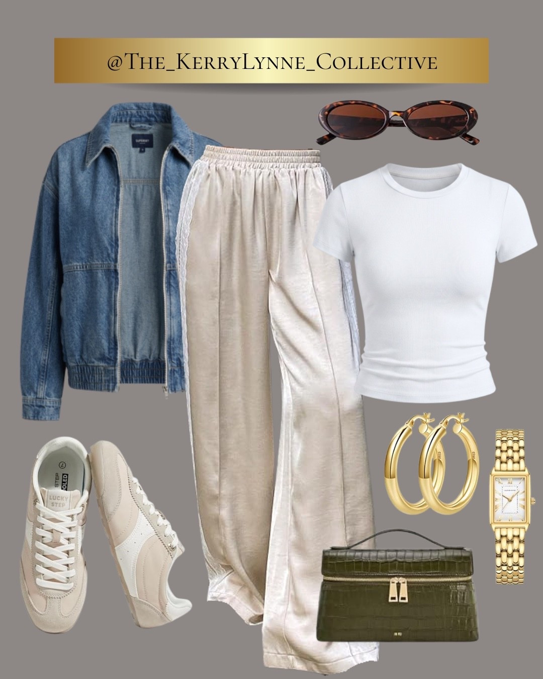 Satin Off Duty 🤍✨

This is my kind of everyday elevated.
Silky satin pants styled down with a fitted white tee, denim jacket, neutral sneakers, and olive accessories for a look that feels effortless but still put together.

It’s the perfect mix of casual, polished, and easy to wear — whether you’re running errands, grabbing coffee, or heading out for a laid-back day.

#SatinOffDuty #EverydayElevated

#LTKgrwm #LTKootd