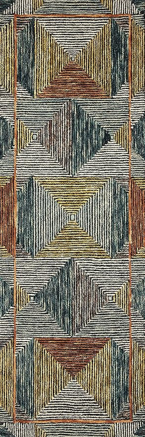 Loloi II Spectrum Collection SPE-01 Lagoon/Spice 5'-0" x 7'-6" Area Rug | Amazon (US)