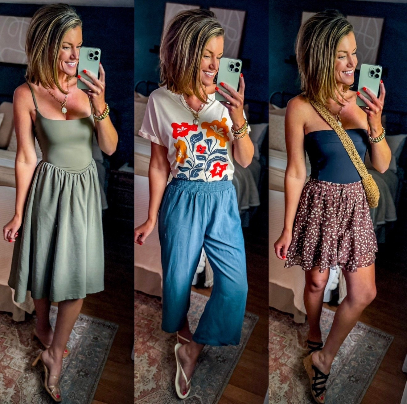 Amazon new arrivals 
Dress/ small 
Tee/small
Pants/ medium
Tube top/ medium 
Skort/medium 

#LTKSeasonal #LTKStyleTip