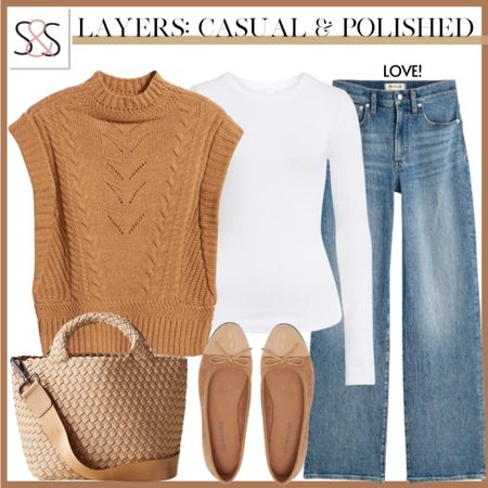 A mockneck sweater vest and jeans with flats are a simple way to elevate your fall styled outfit!

#LTKSeasonal #LTKover40 #LTKfindsunder100