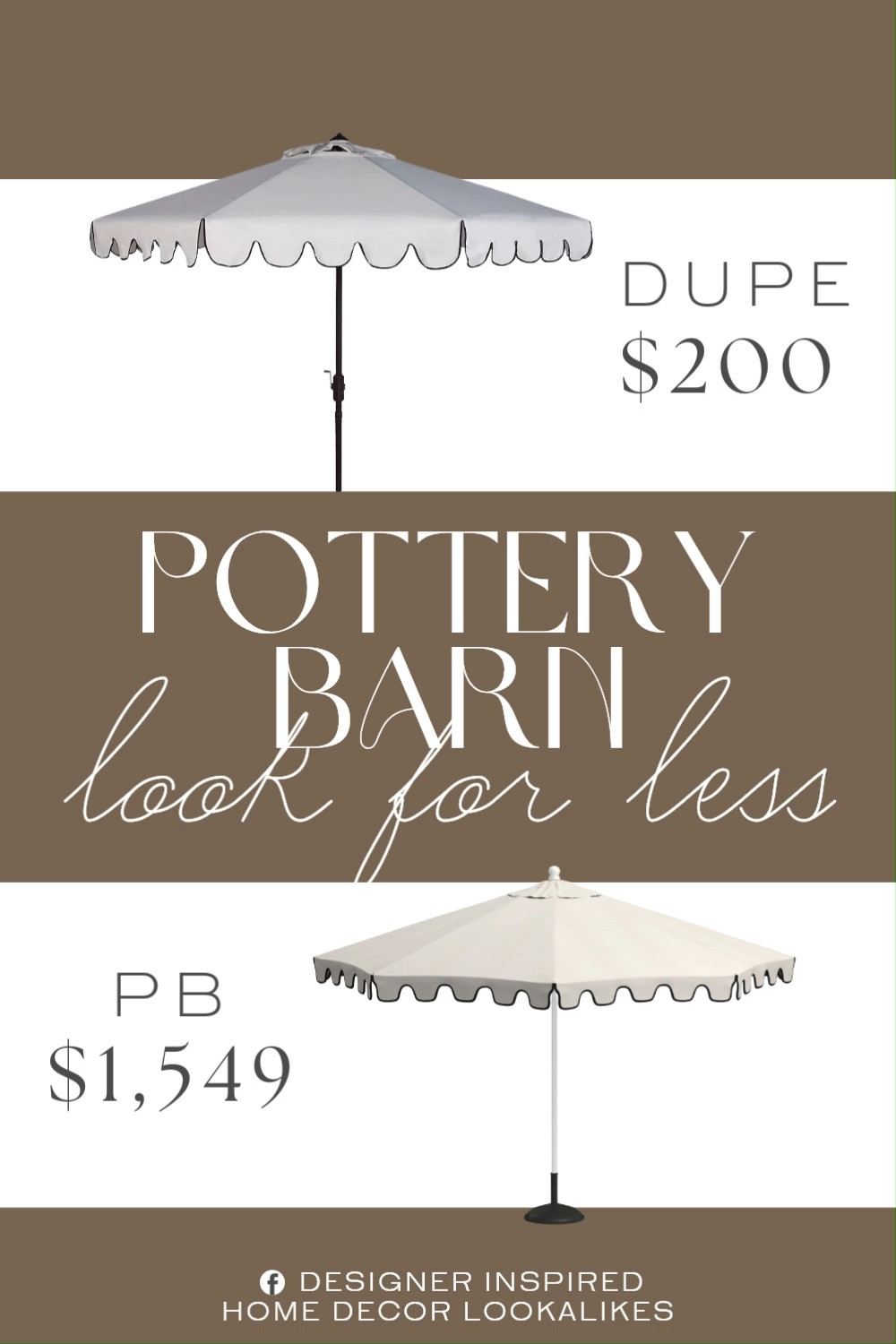 Inspired by Pottery Barn 9’ Round Outdoor Umbrella. Patio Shade Umbrella. Garden Patio Umbrella. Scalloped Edge Umbrella. Coastal Patio Style. Elegant Outdoor Shade. Outdoor Living Essentials. Resort-Style Umbrella. Chic Patio Setup. 

Home more affordable option find copy cat similar look for less budget friendly affordable cheap cheaper beautiful pretty. Clearance sale coupon code discount code promo code luxury lookalike look a like Inspo inspiration inspired by idea ideas Love like these? I share multiple every day in my FB group.
#potterybarninspired #outdoorumbrella #patioumbrella #scallopedumbrella #patiosetup #outdoorliving #outdoorstyling #patioinspo 

 #LTKHome