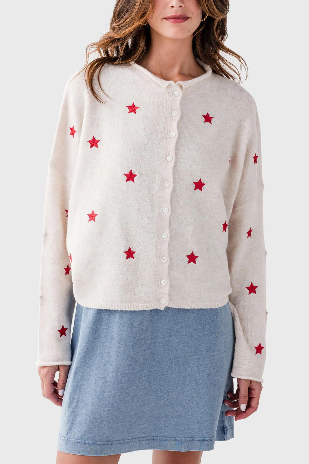 Things Between Embroidered Star Piper Cardigan | Social Threads