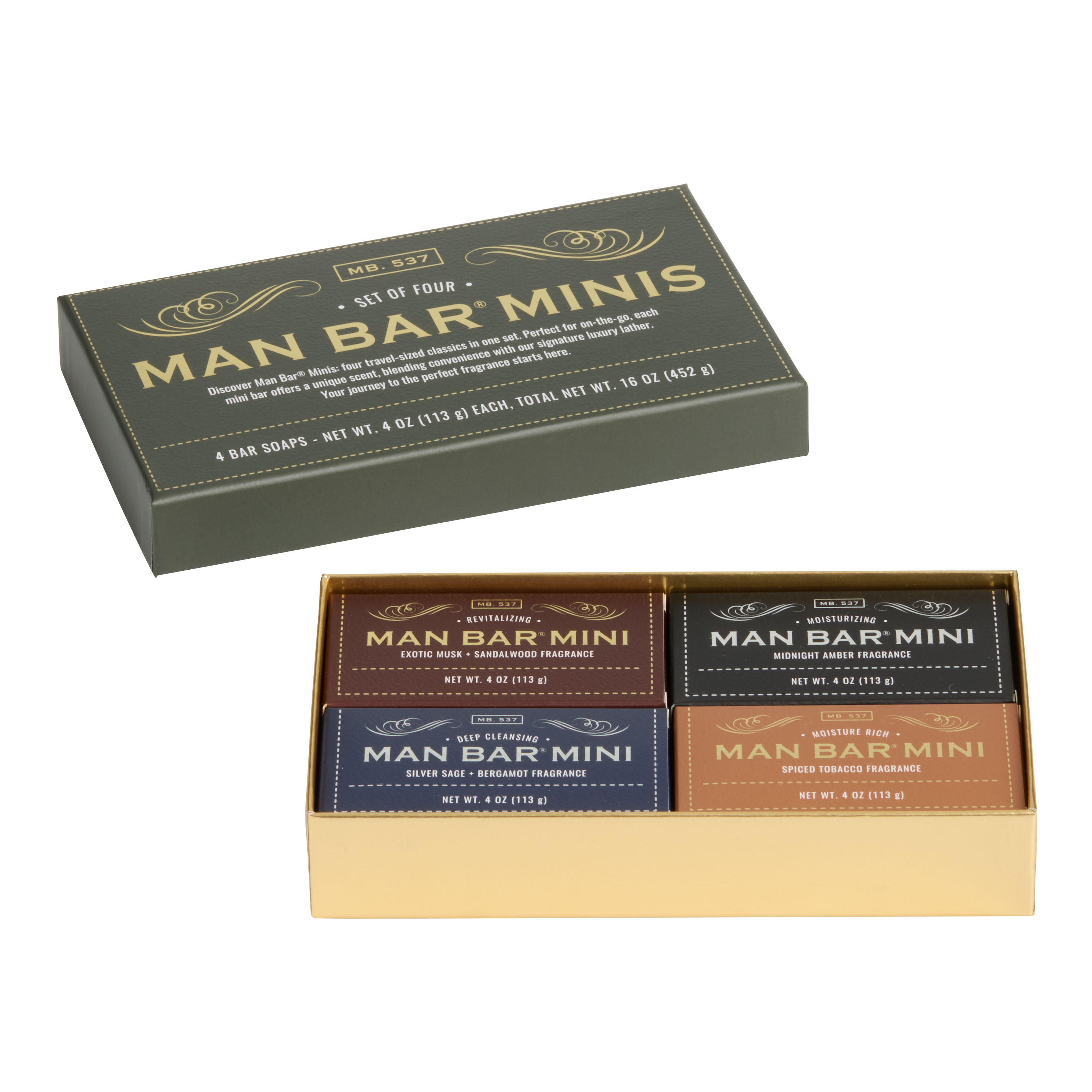 SF Soap Co. Mini Man Bar Soap Gift Set 4 Piece | World Market