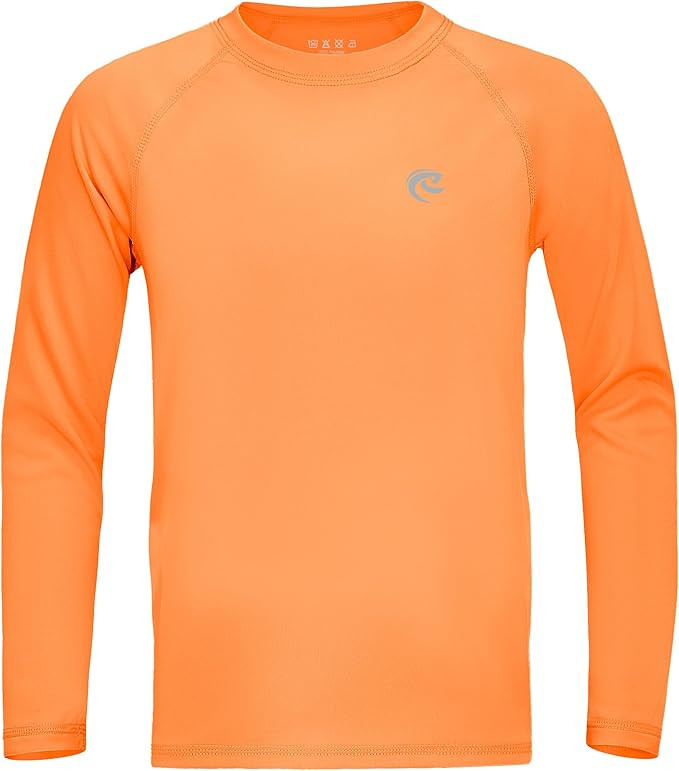 Boys UPF 50+ Swim Shirt Long Sleeve, 1 or 2 Pack UV Sun Protection Rash Guard, Youth Kids SPF Wat... | Amazon (US)
