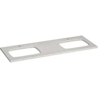 KOHLER Silestone 61 in. W x 22.4375 in. D Quartz Double Carillon Rectangle Cutouts with Vanity To... | The Home Depot