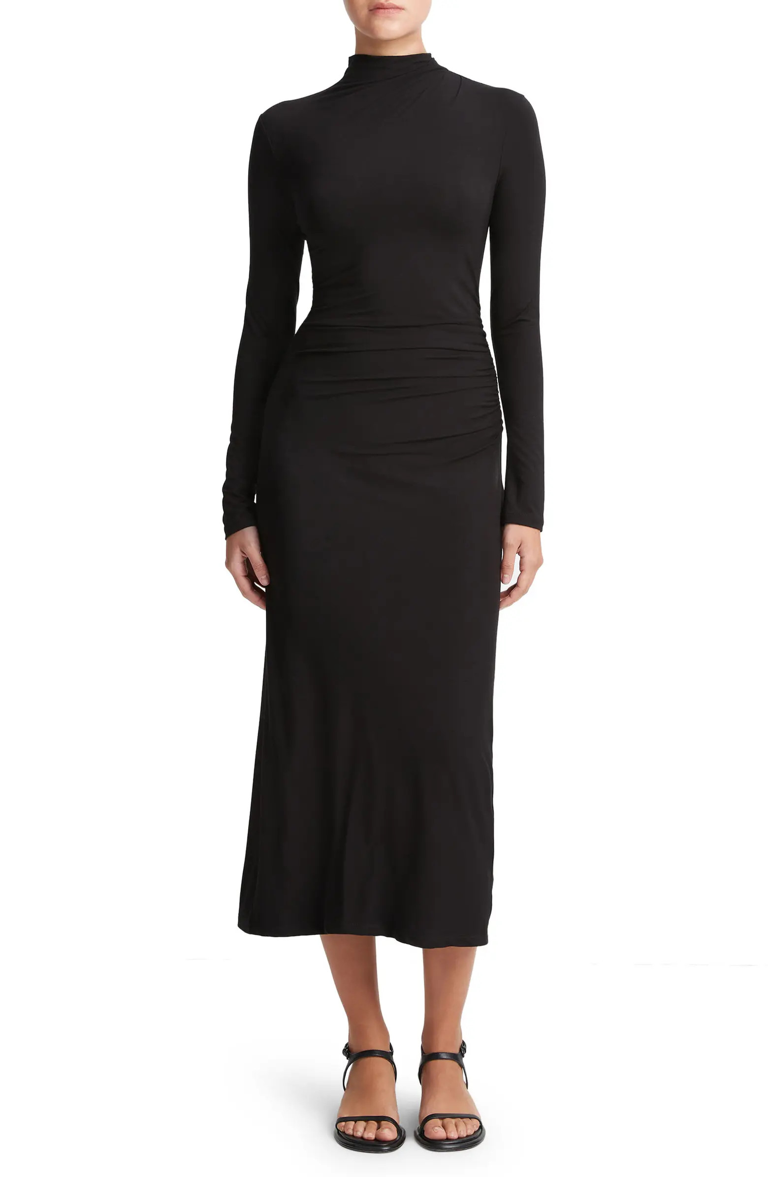 Long Sleeve Silk Knit Midi Dress | Nordstrom