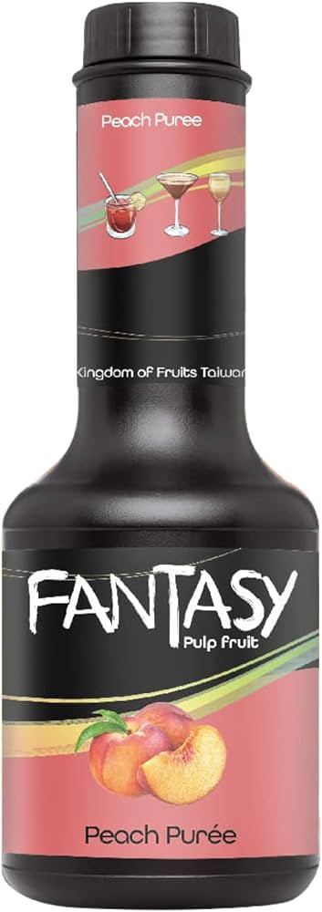 Mayde Fantasy Fruit Puree, Real Fruit, For Drinks, Cocktails, Teas, Desserts, Smoothies (Peach) | Amazon (US)