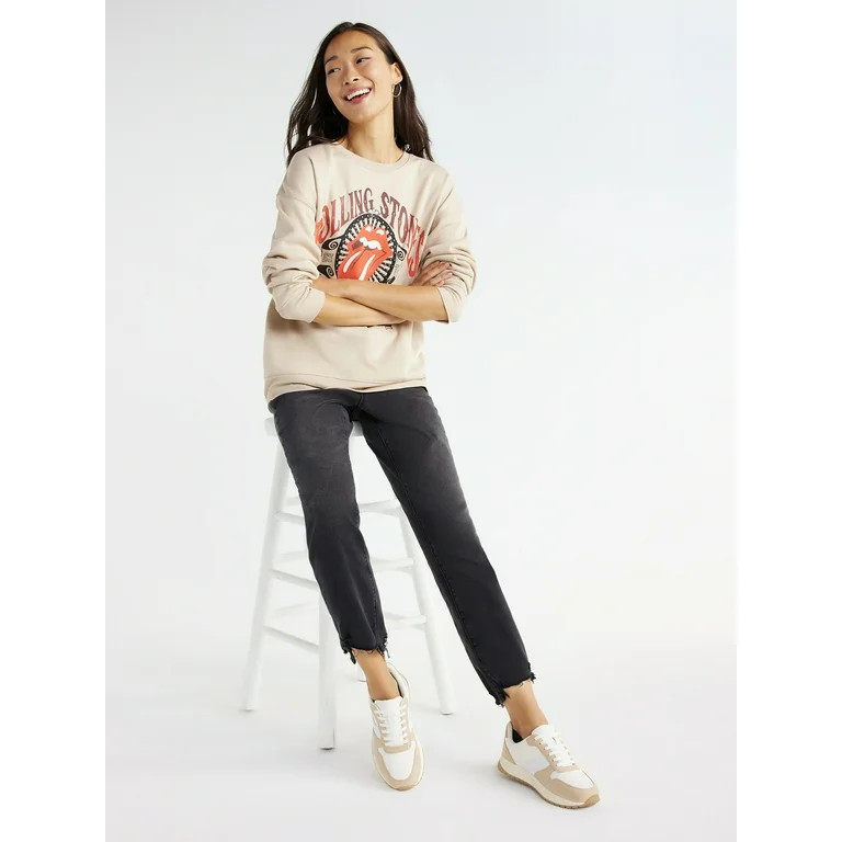 Time and Tru Women's Destination Graphic Sweatshirt with Long Sleeves, Sizes S-XXXL | Walmart (US)