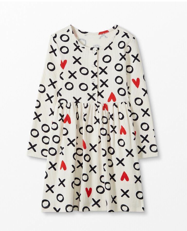 Valentines Print Button Down Dress | Hanna Andersson