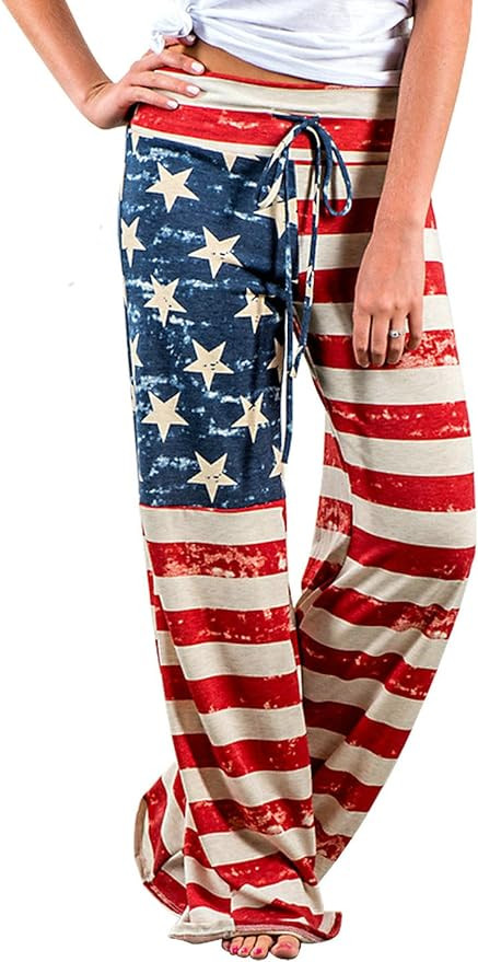 Elsofer Women's Pajama Lounge Pants Floral Print Comfy Casual Stretch Palazzo Drawstring Pj Botto... | Amazon (US)