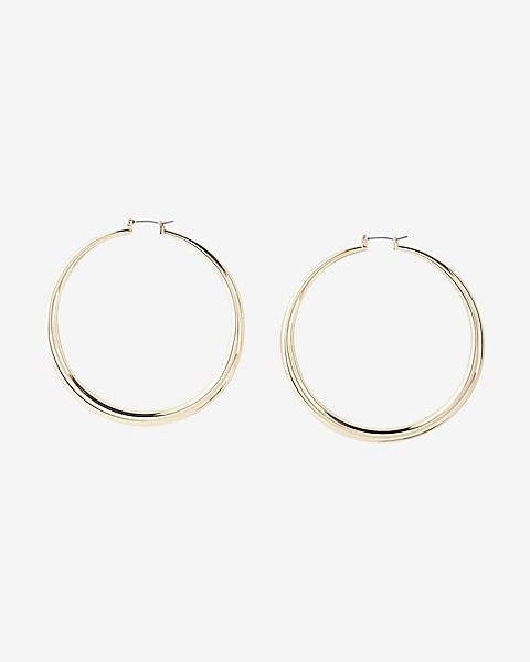 Large Tube Hoop Earrings | Express