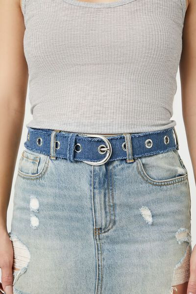 Frayed-Trim Denim Belt | Forever 21 (US)