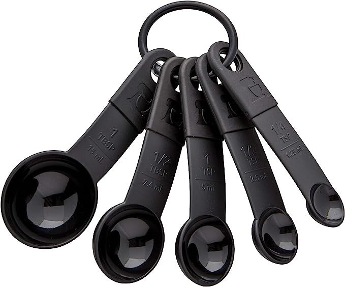 KitchenAid Classic Measuring Spoons, Set of 5, Black/Black | Amazon (US)