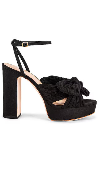 Loeffler Randall Natalia Pleated Knot Platform in Black. - size 10 (also in 6, 6.5, 7.5, 8, 8.5, 9,  | Revolve Clothing (Global)
