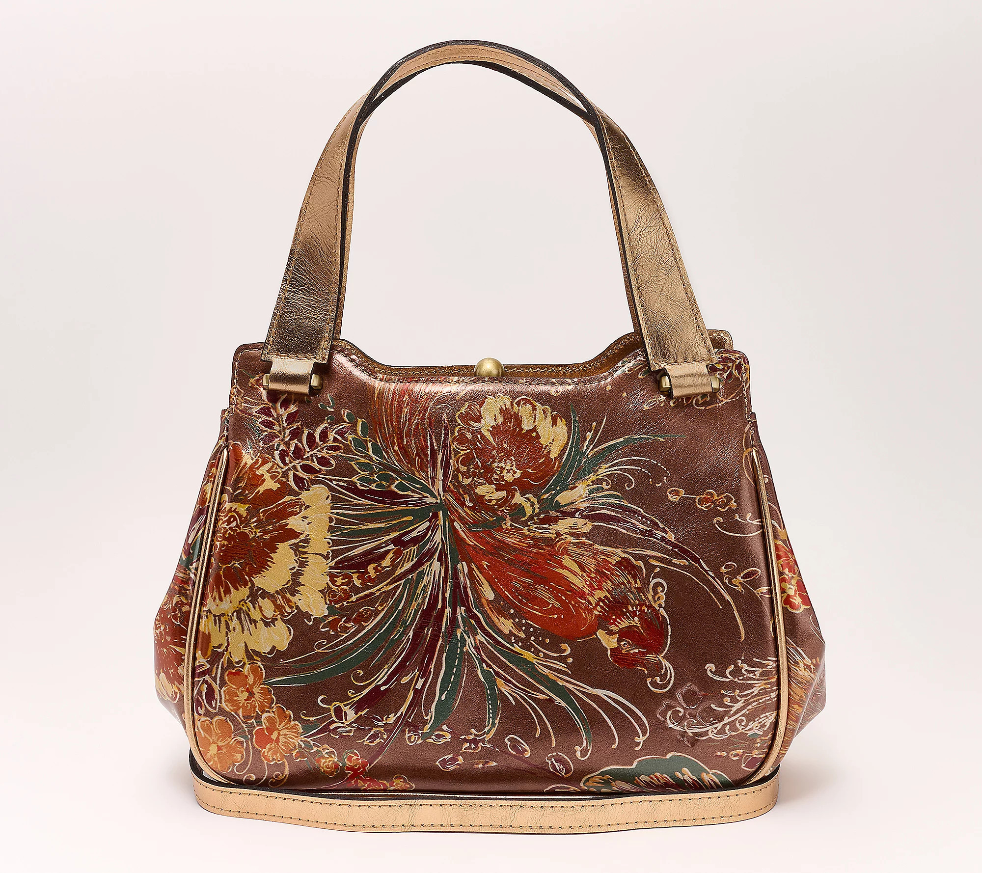 As Is Patricia Nash Leather Vattaro Frame Bag | QVC