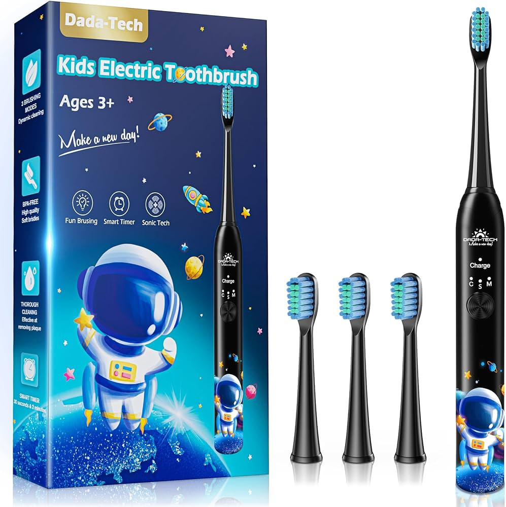 DADA-TECH Kids Electric Toothbrush Rechargeable, Soft Tooth Brush with Timer Powered by Sonic Tec... | Amazon (US)