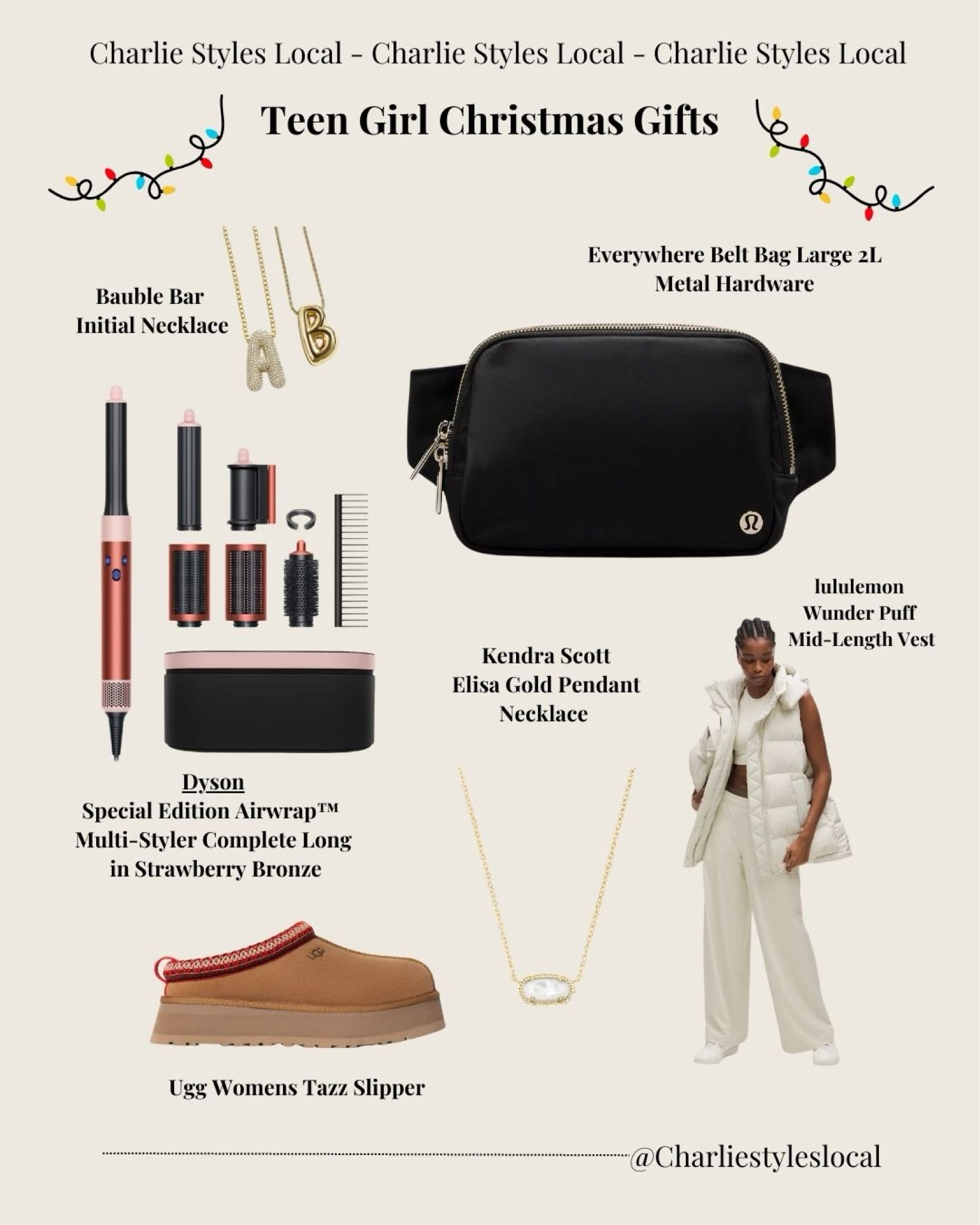 Teen Girl Christmas Gift Guide!! 

#christmas #kendrascott #dyson #ugg #lululemon #baublebar #jewelry 

#LTKHoliday #LTKStyleTip #LTKGiftGuide