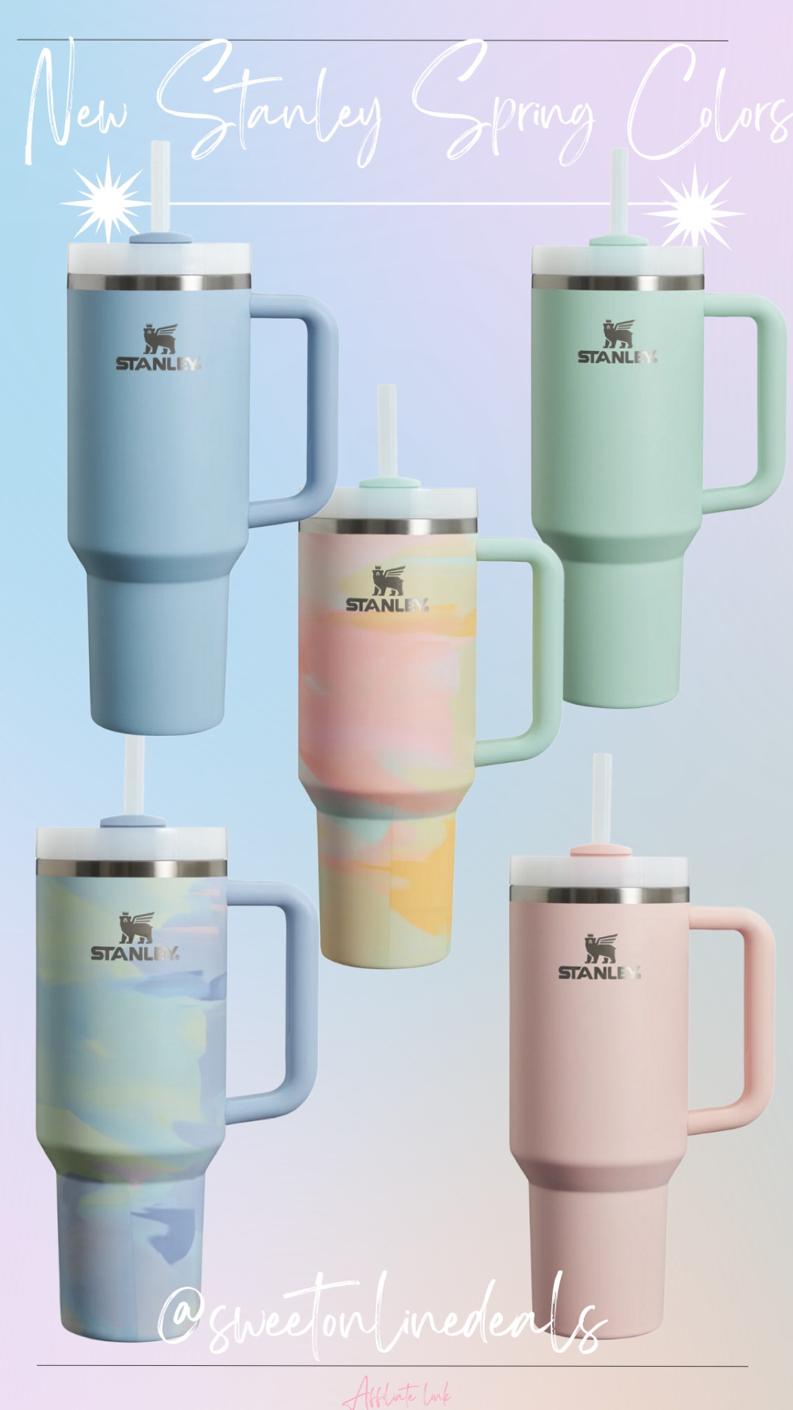 Stanley spring colors 🌷


#pastelstanley #stanleytumbler #easterstanley #tiedyestanley
#newstanley #thirstquencher

#LTKSeasonal #LTKhome #LTKfindsunder50