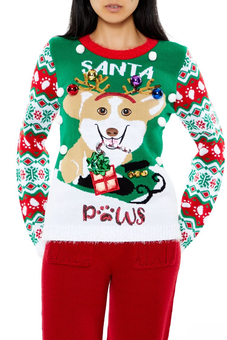 Santa Paws Fair Isle Sweater | Forever 21