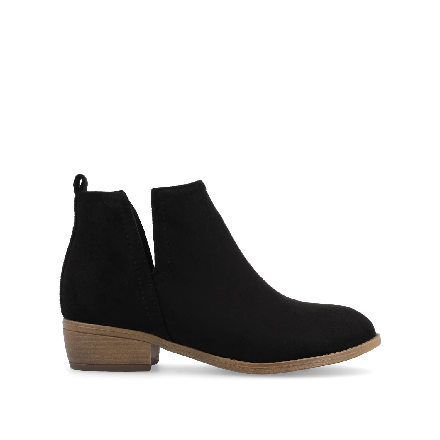 RIMI BLOCK HEELED BOOTIES IN FAUX SUEDE | Journee Collection